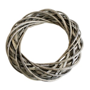 Wianek wiklinowy brązowo-szary 30 cm • koło wiklinowe  • baza do wianków