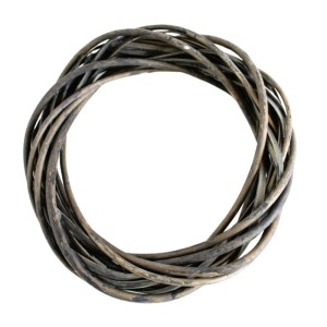 Wianek wiklinowy 20 cm brązowo-szary • koło wiklinowe  • baza do wianków