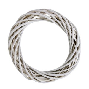 Wianek wiklinowy 20 cm biały • koło wiklinowe  • baza do wianków 
