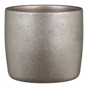 Ceramiczna osłonka na doniczkę Scheurich 900 Sparkling Silver 15 metaliczna