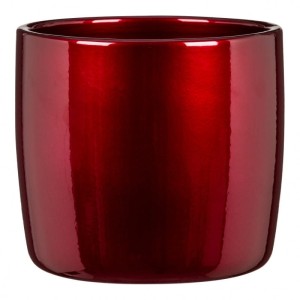 Bordowa osłonka na doniczkę Scheurich 900 Brillant Bordeaux 15