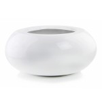 Biała nowoczesna donica UFO • misa ⌀ 47 cm • włókno szklane fiberglass Polnix 95.028