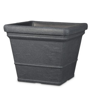 Kwadratowa donica Scheurich Lisa 40 Schwarz Granit czarny granit