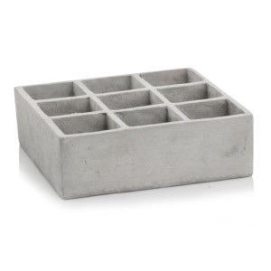 Betonowa kwadratowa doniczka - ogródek z dziewięcioma przegródkami Polnix 35.023 Etno 22 cm