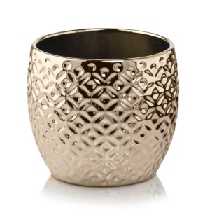 Złota osłonka na doniczkę kula 20 cm Polnix Gold 31.129