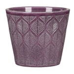 Ceramiczna osłonka na doniczkę z dekoracyjną powierzchnią Scheurich 702 Vintage Violet 21 fioletowa
