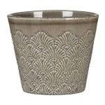 Ceramiczna osłonka na doniczkę Scheurich 711 Vintage Greige 15 beżowa