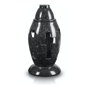 Nagrobkowy lampion czarny marmur >>> znicz ceramiczny Polnix