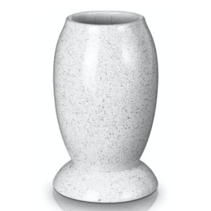 Wazon nagrobkowy ceramiczny biały marmur Polnix 70.001 na cmentarz