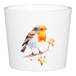 Mini osłonka na doniczkę Scheurich 870 Red Bird rudzik 7