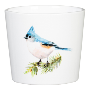 Mini osłonka na doniczkę Scheurich 870 Blue Bird czubatka 9
