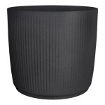 Elegancka donica Scheurich Linetto 30 Stony Black czarna w prążki