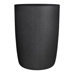 Elegancka wysoka donica Scheurich Linetto 54 High Stony Black czarna w prążki