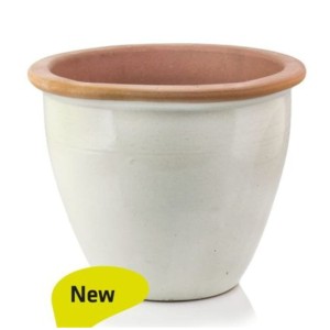 Kremowa donica ceramiczna ogrodowa 31 cm Polnix Glazed 79.301