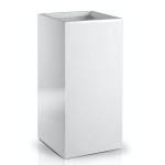 Luksusowa biała wysoka donica High Square 60 cm 95.003 || włókno szklane Fiberglass