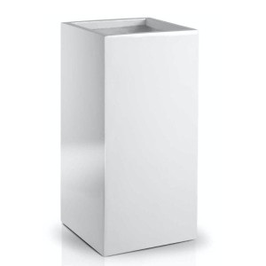 Luksusowa biała wysoka donica High Square 60 cm 95.003 || włókno szklane Fiberglass