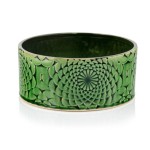 Zielona osłonka na doniczkę misa Polnix ceramiczna 28 Vintage 07.136
