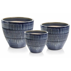 Niebieska donica ceramiczna ogrodowa 37 cm Polnix Glazed 79.013