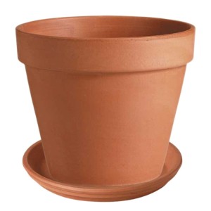 Gliniana doniczka ITA VASO 15 + podstawka 13 Polnix 