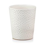 Biała ceramiczna osłonka na doniczkę z dekoracyjna powierzchnią 13 Polnix Orchid 05.315