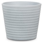 Mini osłonka na doniczkę Scheurich 937 Grey Stone 7 prążki poziome szara