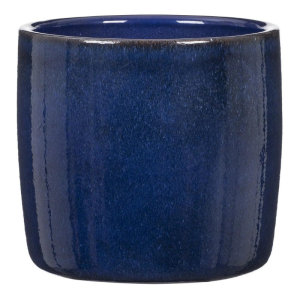 Duża granatowa osłonka na doniczkę Scheurich 900 Mystic Blue 28