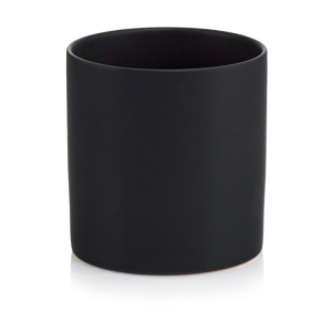 Czarna matowa osłonka na doniczkę walec 8 cm Polnix Piano 31.157 >>> mini doniczka na kaktusy