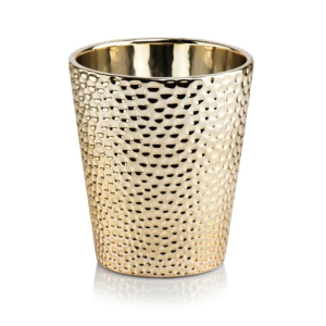 Złota ceramiczna osłonka na doniczkę z dekoracyjna powierzchnią 13 Polnix Orchid 05.382 do storczyka