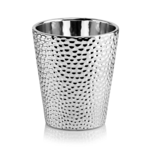 Srebrna ceramiczna osłonka na doniczkę z dekoracyjna powierzchnią 13 Polnix Orchid 05.381 do storczyka