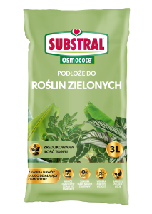 Gotowe podłoże Substral do roślin zielonych 3 l >>> nawóz Osmocote  startowy i długodziałający