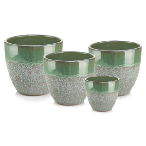 Zielona donica ceramiczna mrozoodporna 38 cm Polnix Glazed 