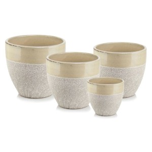 Kremowa donica ceramiczna mrozoodporna 38 cm Polnix Glazed 