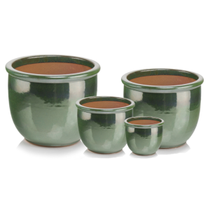 Ciemno zielona donica ceramiczna ogrodowa 27 cm Polnix Glazed 79.317