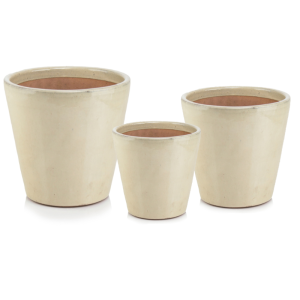 Kremowa donica ceramiczna  mrozoodporna 32 cm Polnix GLAZED