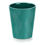 Turkusowa ceramiczna osłonka na doniczkę z dekoracyjna powierzchnią 13 Polnix Barcelona 05.409