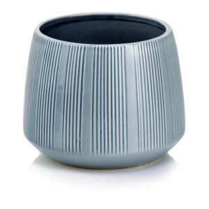 Niebieska osłonka na doniczkę ceramiczna 16 cm Polnix 05.391