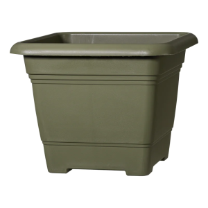 Zielona doniczka Scheurich Nora 33 Moss Green kwadratowa