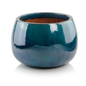 Turkusowa donica ceramiczna mrozoodporna 33 cm Polnix Glazed 28.039