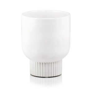 Biała ceramiczna osłonka na doniczkę na podwyższeniu 13 cm Polnix Barcelona 15.019