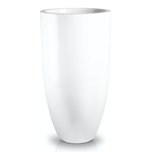 Biała donica Fiber cygaro 100 cm z wewnętrzną półką 95.001 || włókno szklane fiberglass