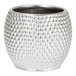 Srebrna osłonka na doniczkę 732 kula 15 Scheurich Platinum Silver