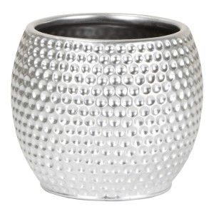 Srebrna osłonka na doniczkę 732 kula 15 Scheurich Platinum Silver