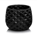 Czarna geometryczna osłonka na doniczkę 16 cm Polnix Piano 05.460 