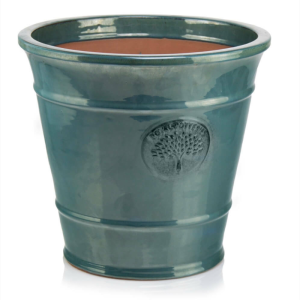 Turkusowa donica ceramiczna  mrozoodporna 26 cm Polnix GLAZED 76.553