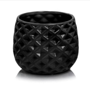 Czarna geometryczna osłonka na doniczkę 19 cm Polnix Piano 05.460 .19