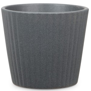 Mini osłonka na doniczkę Scheurich 937 Graphite Stone 9 prążki pionowe ciemnoszara