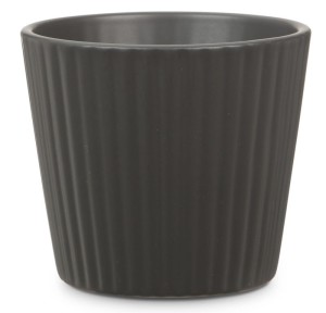 Mini osłonka na doniczkę 937 antracytowa 7 prążki pionowe Scheurich Anthrazit
