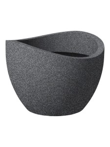 Mrozoodporna donica tarasowa Scheurich Wave Globe Schwarz Granit 50 czarny granit antracytowa