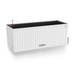 Skrzynka z systemem nawadniania Lechuza Balconera 50 Cottage technorattan biała