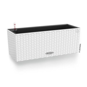 Skrzynka z systemem nawadniania Lechuza Balconera 50 Cottage technorattan biała
